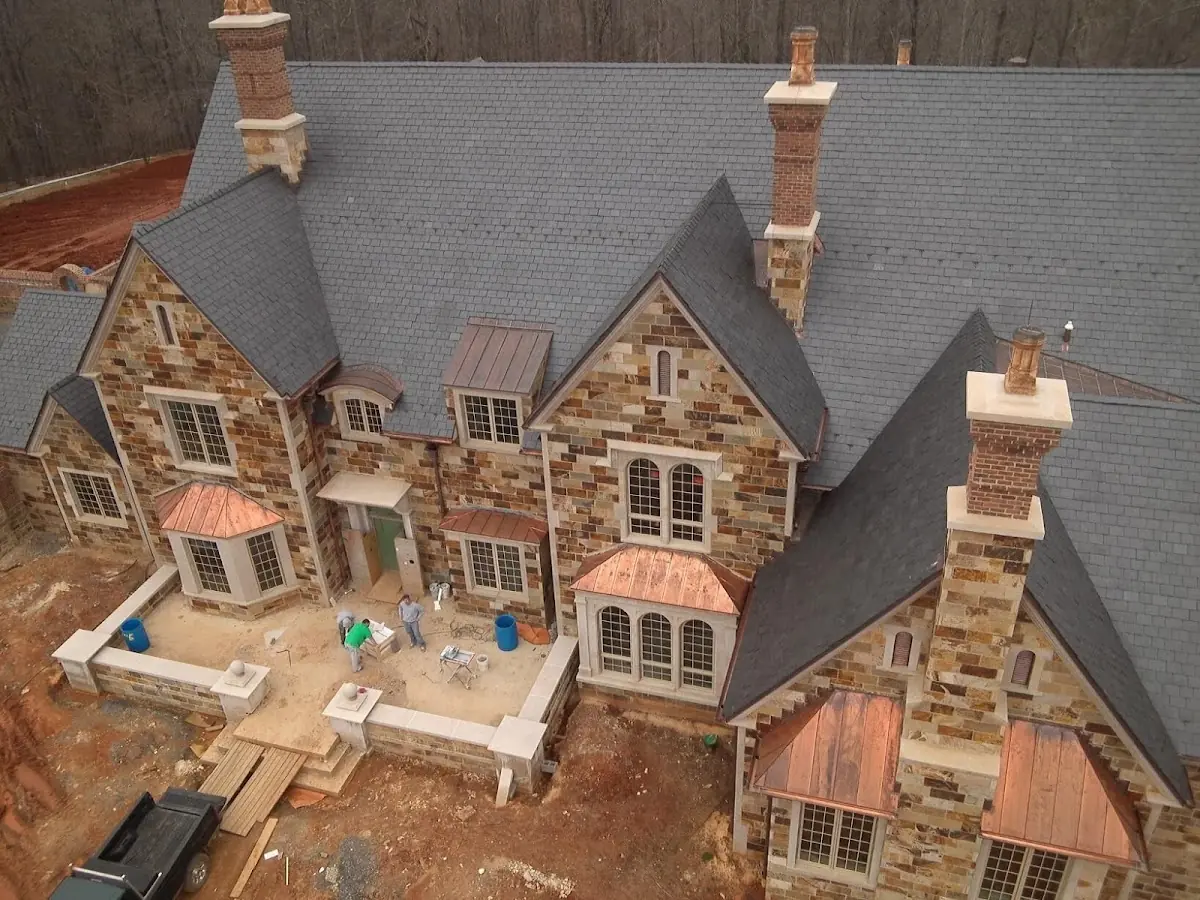Craftsman Roofing Slate Roof Repair project in East of Smith Park